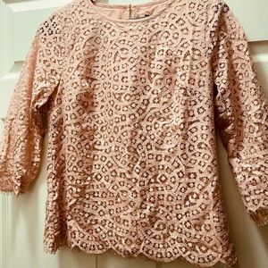 J.Crew Factory Lace eyelet shirt.